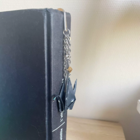 marque page origami livre grue