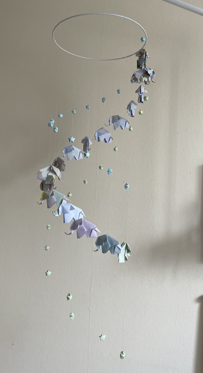Mobile Origami Éléphant Étoile