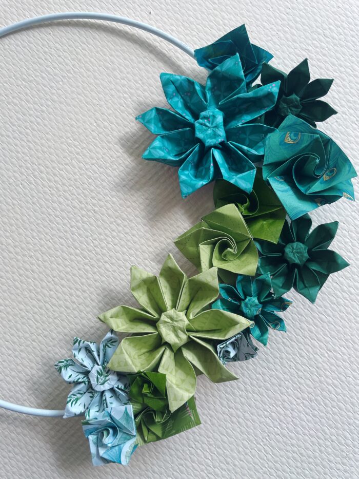 Décoration Florale Verte Origami – Image 6