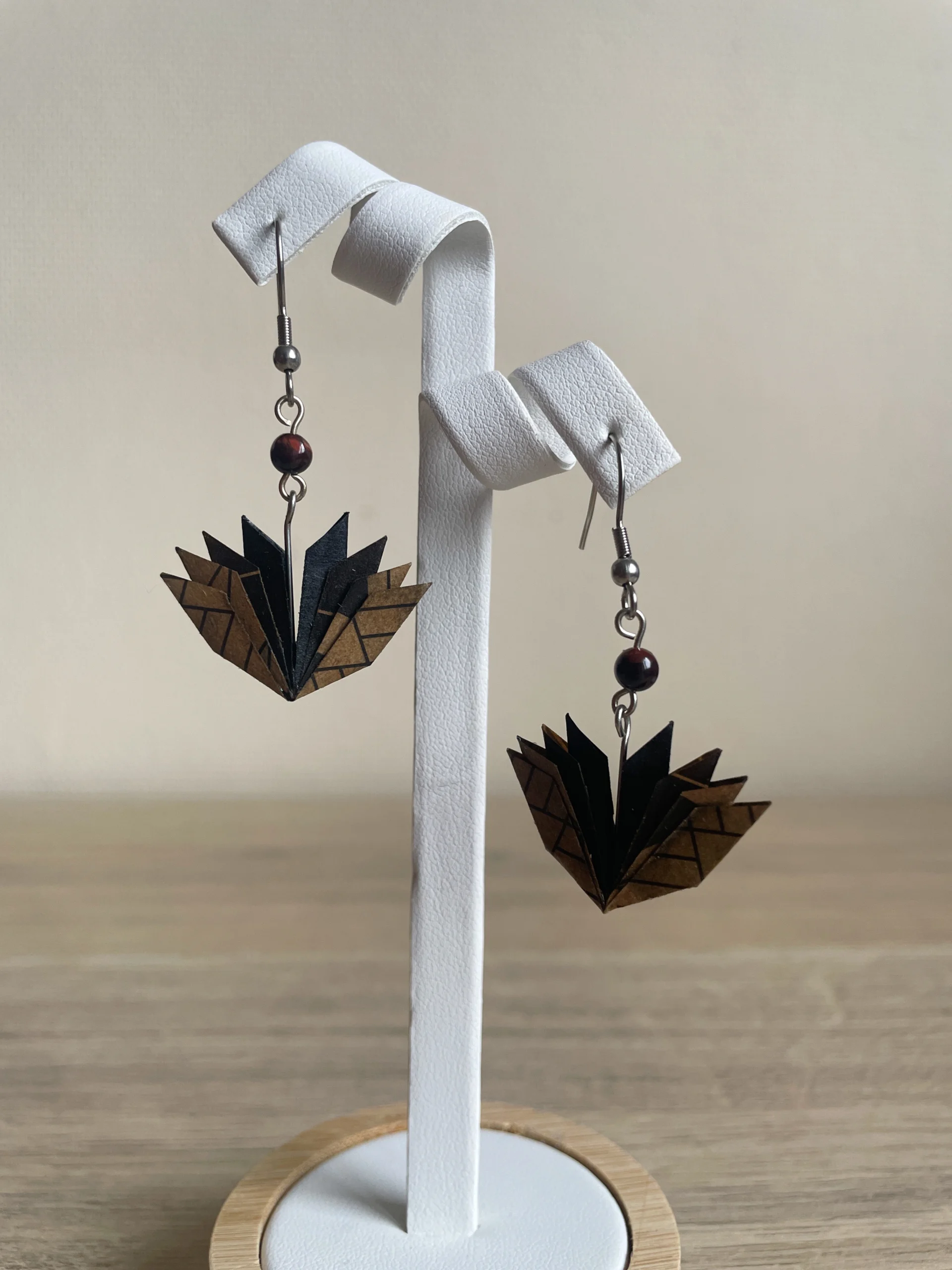 Boucles d'Oreilles Origami Eventail – Image 6