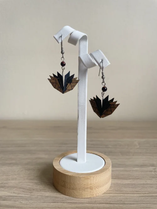 Boucles d'Oreilles Origami Eventail
