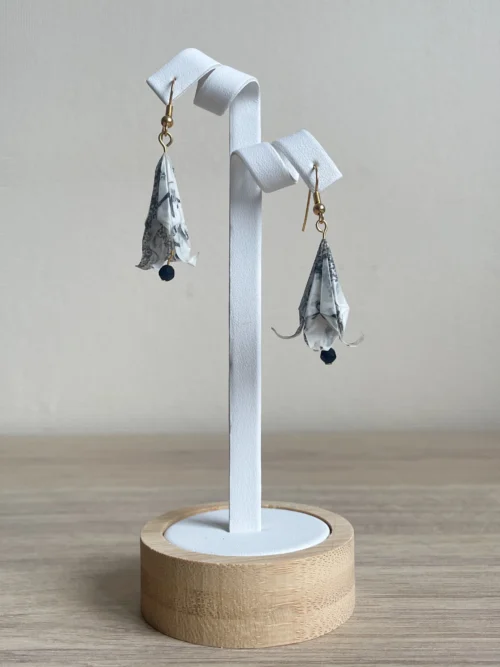 Boucles d'Oreilles Origami Fleurs De Lys
