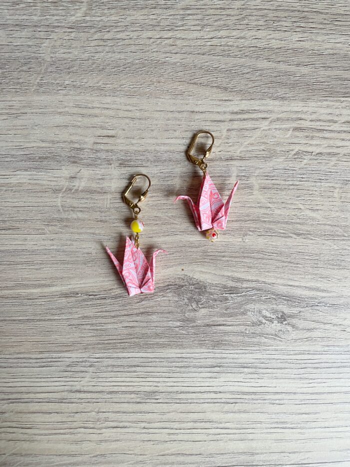 Boucles d'Oreilles Origami Grues – Image 3