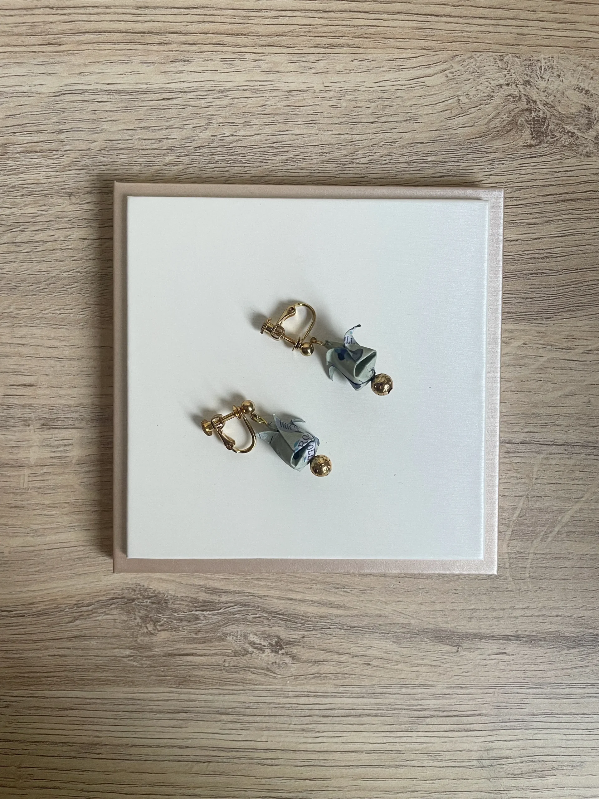 Boucles d'Oreilles Origami Boutons Fleurs De Lotus – Image 8